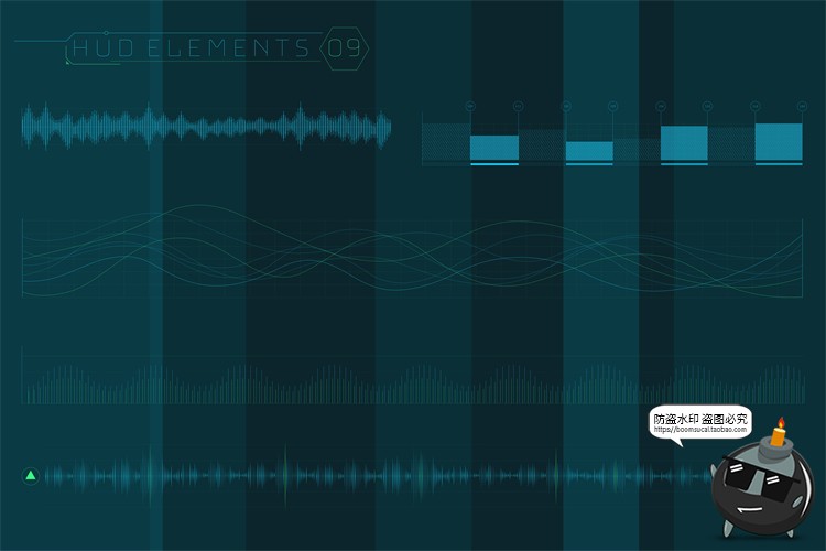 图片[20]-HUD信息图表高科技全息仪表盘数据可视化元素AI矢量PSD模板PS素材-设计猿