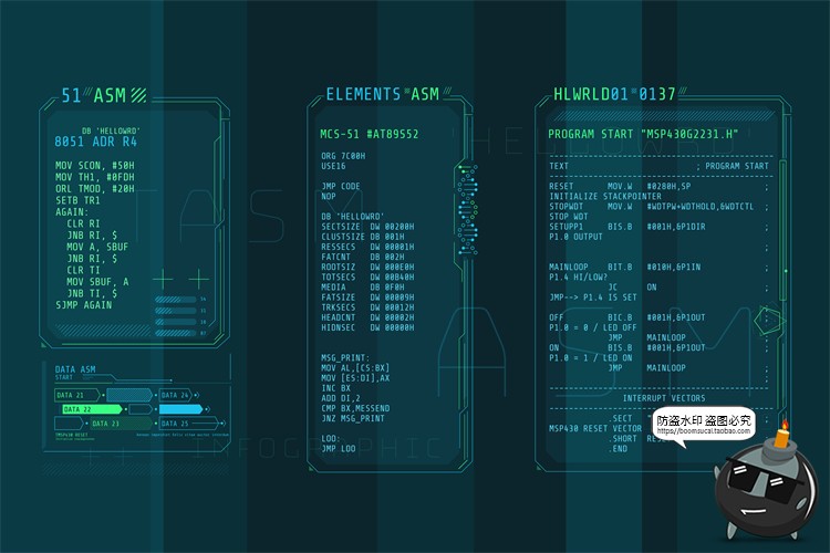 图片[22]-HUD信息图表高科技全息仪表盘数据可视化元素AI矢量PSD模板PS素材-设计猿