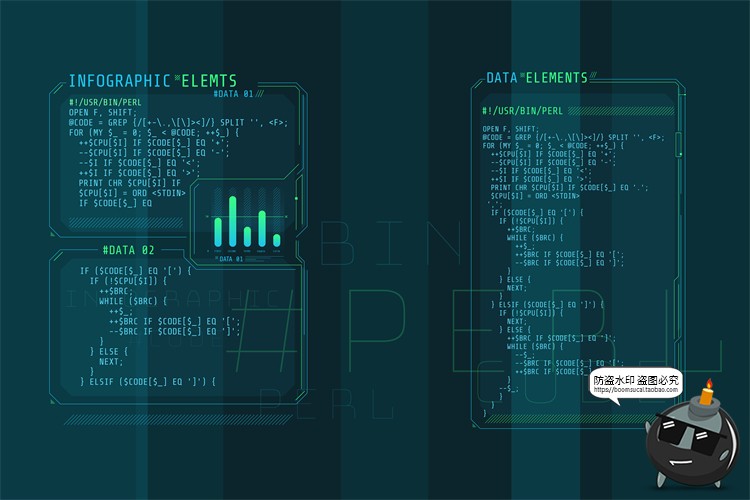 图片[28]-HUD信息图表高科技全息仪表盘数据可视化元素AI矢量PSD模板PS素材-设计猿