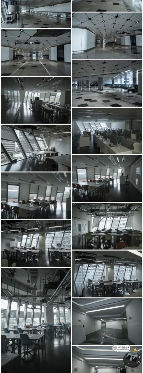 图片[1]-未来科幻设计感室内建筑走廊楼梯参考场景后期合成JPG图片素材-设计猿