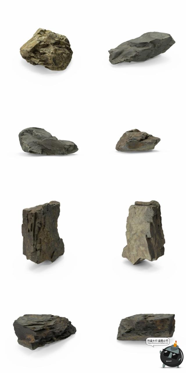 图片[4]-岩石石块石头自然真实场景装饰后期合成PNG免扣免抠图片PSD素材-设计猿