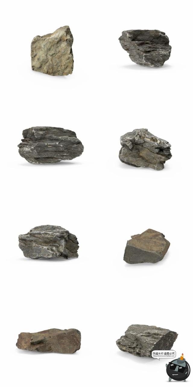 图片[5]-岩石石块石头自然真实场景装饰后期合成PNG免扣免抠图片PSD素材-设计猿