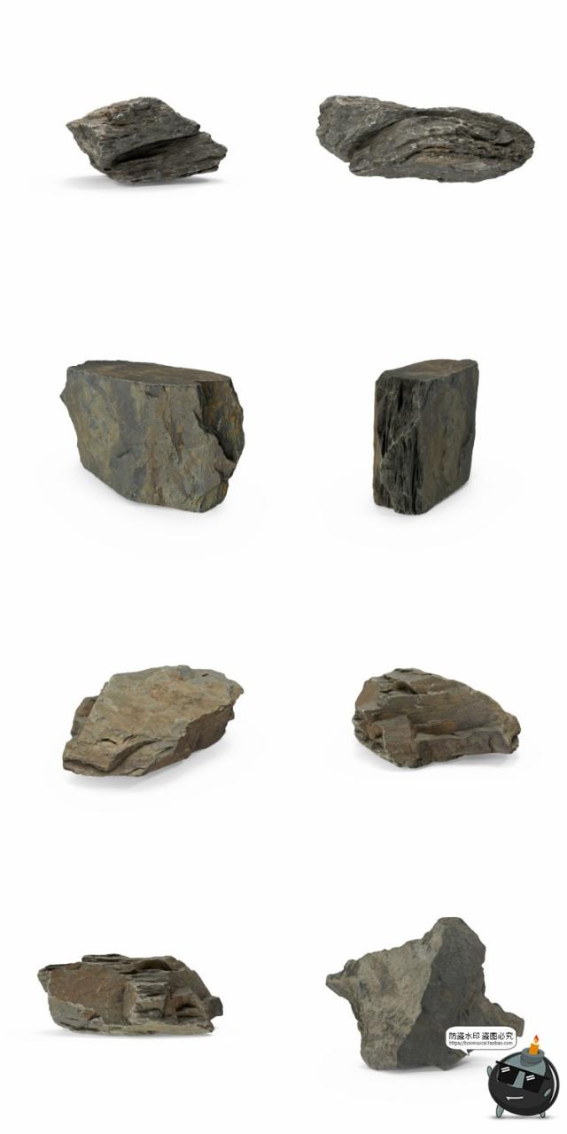 图片[6]-岩石石块石头自然真实场景装饰后期合成PNG免扣免抠图片PSD素材-设计猿