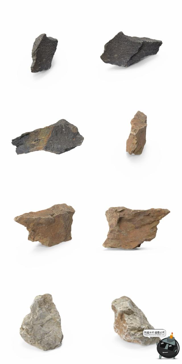 图片[8]-岩石石块石头自然真实场景装饰后期合成PNG免扣免抠图片PSD素材-设计猿