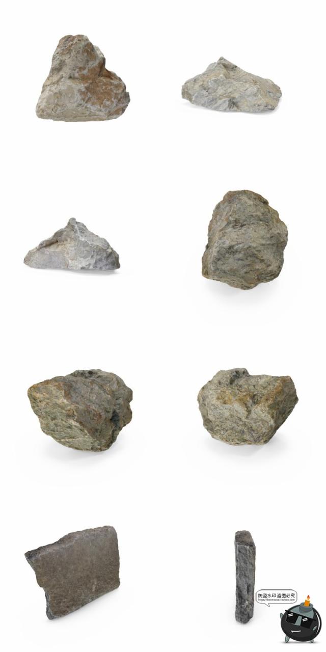 图片[9]-岩石石块石头自然真实场景装饰后期合成PNG免扣免抠图片PSD素材-设计猿
