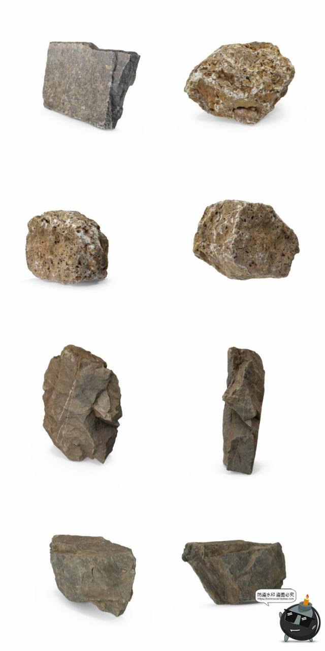图片[10]-岩石石块石头自然真实场景装饰后期合成PNG免扣免抠图片PSD素材-设计猿