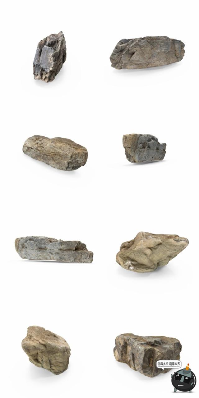图片[18]-岩石石块石头自然真实场景装饰后期合成PNG免扣免抠图片PSD素材-设计猿