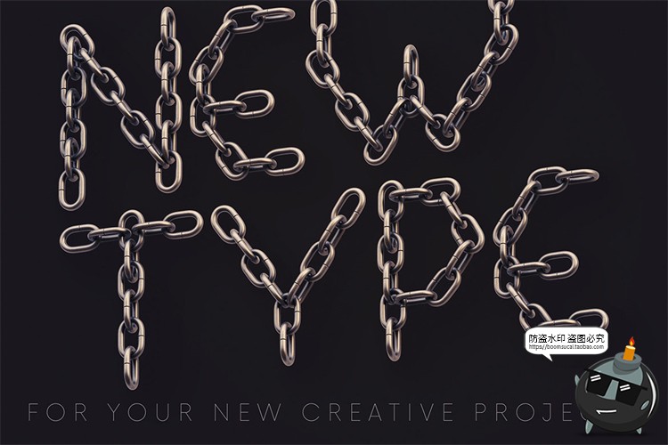 图片[4]-金属锁链铁链链条蒸汽朋克后期合成装饰元素PNG透明免抠图片素材-设计猿