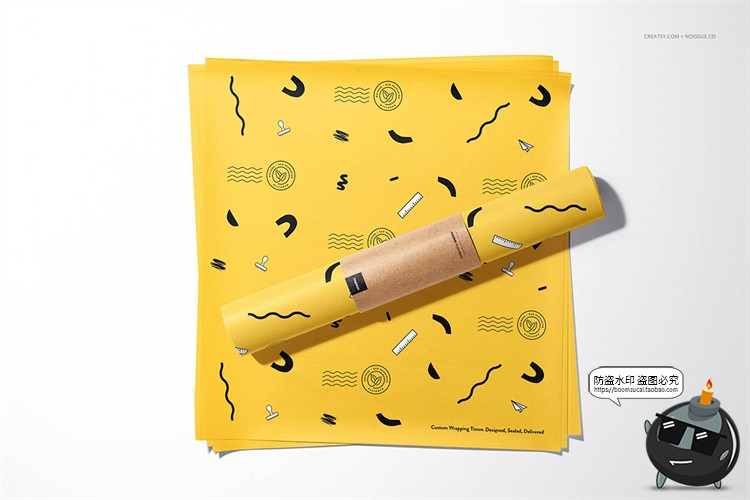 图片[4]-食品安全纸包装纸礼物礼品包装打包纸智能贴图样机PSD模板PS素材-设计猿