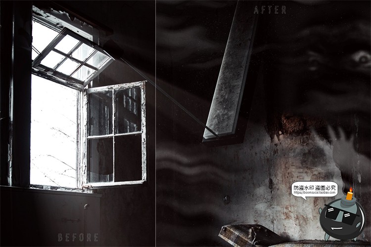 图片[6]-恐怖幽灵鬼影烟雾阴森氛围效果叠加图层JPG黑底图片后期合成素材-设计猿