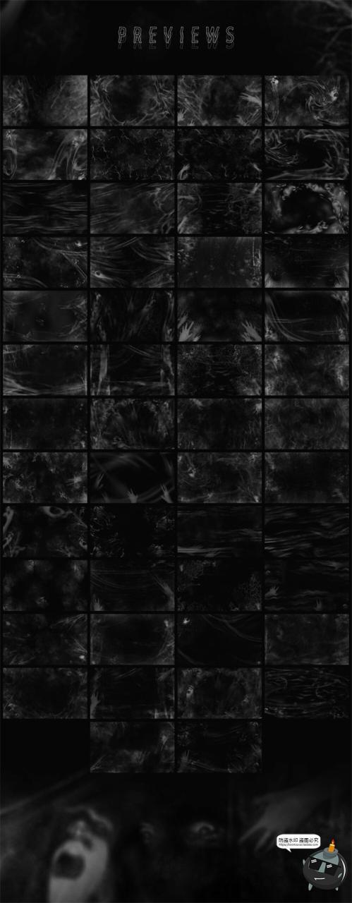 图片[12]-恐怖幽灵鬼影烟雾阴森氛围效果叠加图层JPG黑底图片后期合成素材-设计猿