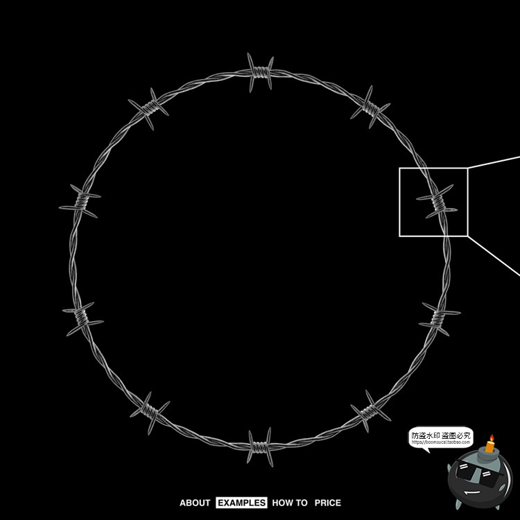 图片[5]-镀铬金属珠光生锈金色带刺铁丝后期合成多风格PNG免抠透明素材-设计猿