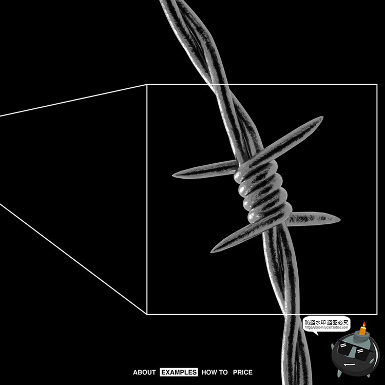 图片[6]-镀铬金属珠光生锈金色带刺铁丝后期合成多风格PNG免抠透明素材-设计猿