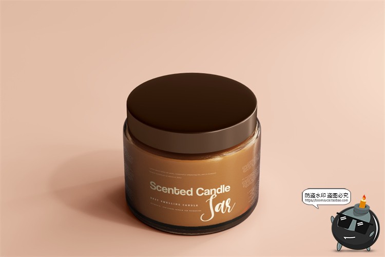 图片[12]-蜡烛香薰品牌琥珀色玻璃罐包装LOGO展示贴图VI样机PSD模板PS素材-设计猿
