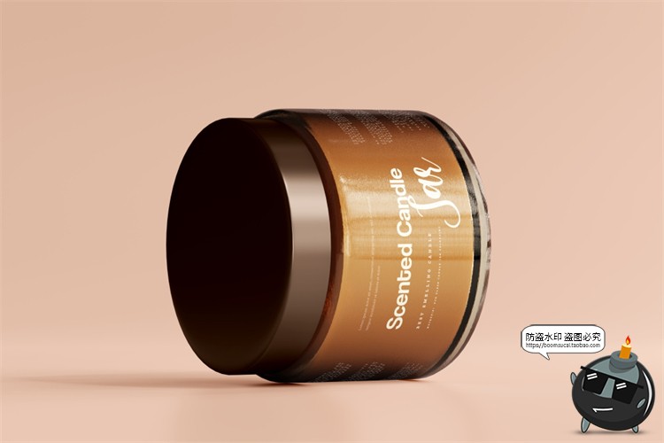 图片[14]-蜡烛香薰品牌琥珀色玻璃罐包装LOGO展示贴图VI样机PSD模板PS素材-设计猿