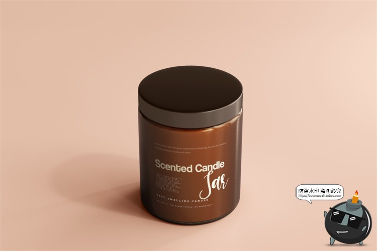 图片[41]-蜡烛香薰品牌琥珀色玻璃罐包装LOGO展示贴图VI样机PSD模板PS素材-设计猿
