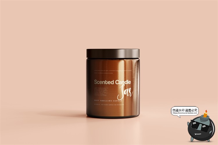 图片[42]-蜡烛香薰品牌琥珀色玻璃罐包装LOGO展示贴图VI样机PSD模板PS素材-设计猿