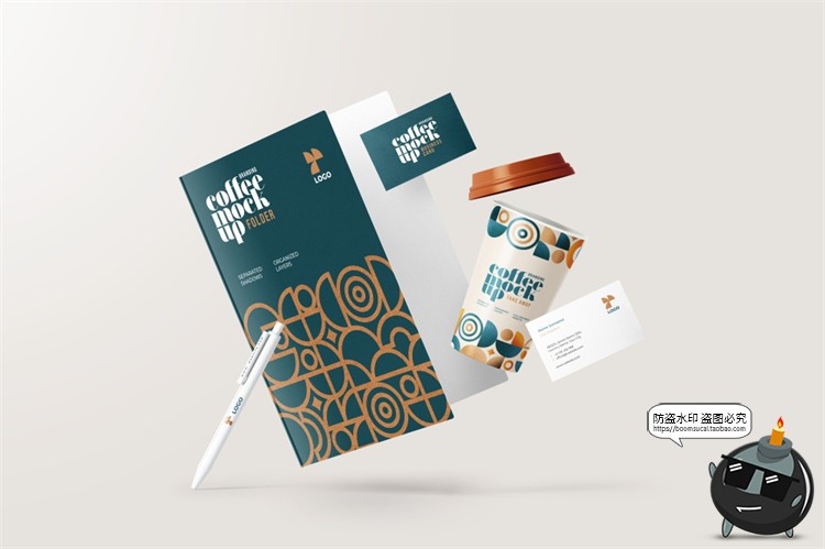 图片[2]-咖啡品牌提案VI名片包装袋纸杯马克杯贴图衍生样机PSD模板PS素材-设计猿