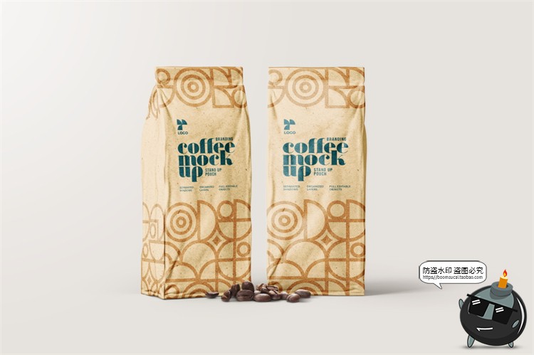 图片[6]-咖啡品牌提案VI名片包装袋纸杯马克杯贴图衍生样机PSD模板PS素材-设计猿