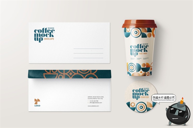 图片[18]-咖啡品牌提案VI名片包装袋纸杯马克杯贴图衍生样机PSD模板PS素材-设计猿