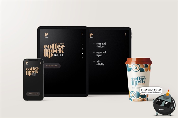 图片[29]-咖啡品牌提案VI名片包装袋纸杯马克杯贴图衍生样机PSD模板PS素材-设计猿