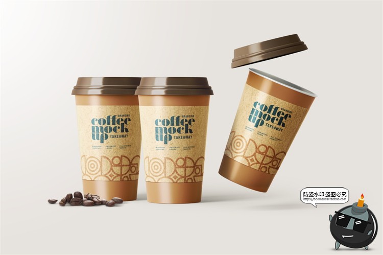 图片[30]-咖啡品牌提案VI名片包装袋纸杯马克杯贴图衍生样机PSD模板PS素材-设计猿