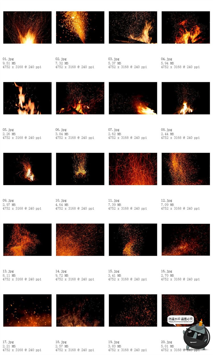 图片[1]-露营篝火火花火芒火焰碎屑照片叠层后期合成特效JPG黑底图片素材-设计猿
