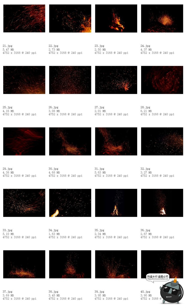 图片[2]-露营篝火火花火芒火焰碎屑照片叠层后期合成特效JPG黑底图片素材-设计猿