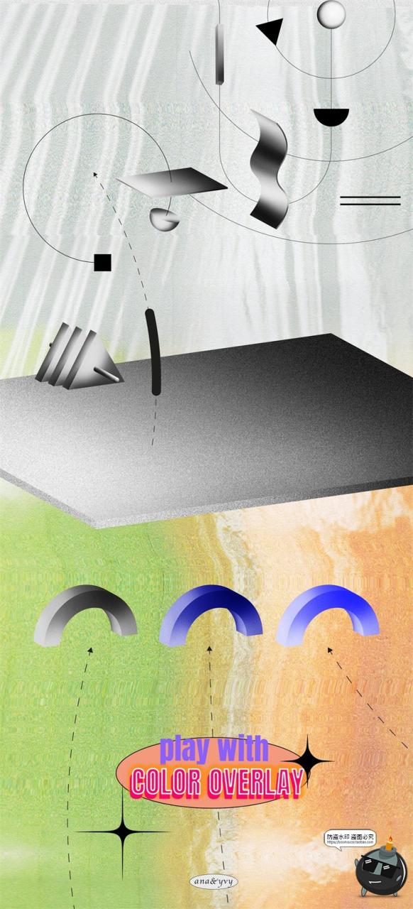 图片[2]-迷幻专题剪贴画 复古90年代酸性扭曲艺术PNG免抠装饰AI矢量素材-设计猿