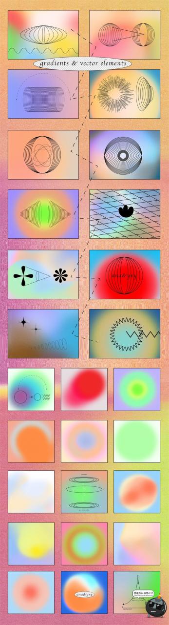 图片[4]-迷幻专题剪贴画 复古90年代酸性扭曲艺术PNG免抠装饰AI矢量素材-设计猿