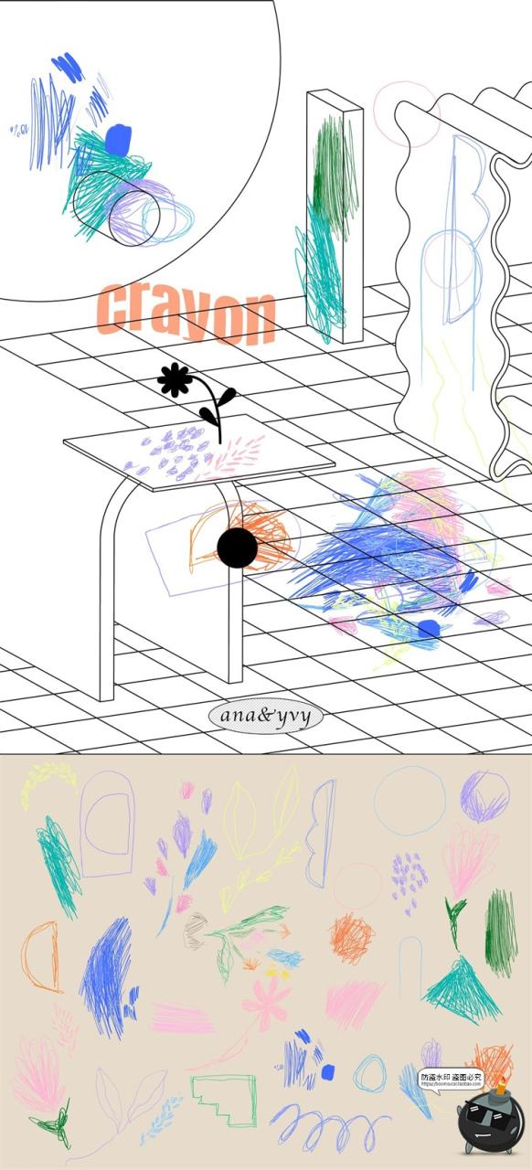 图片[7]-迷幻专题剪贴画 复古90年代酸性扭曲艺术PNG免抠装饰AI矢量素材-设计猿