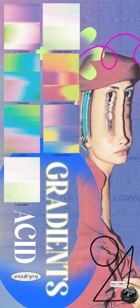 图片[8]-迷幻专题剪贴画 复古90年代酸性扭曲艺术PNG免抠装饰AI矢量素材-设计猿