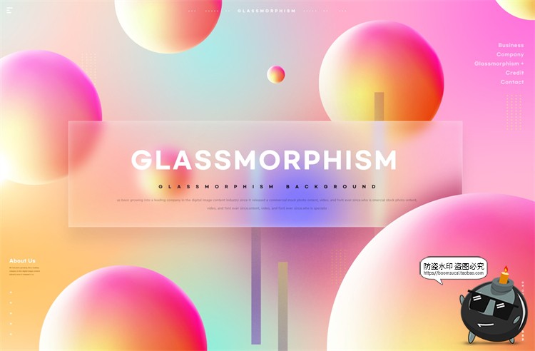 图片[16]-玻璃半透明渐变弥散光透明磨砂水滴玻璃元素创意海报PSD模板素材-设计猿