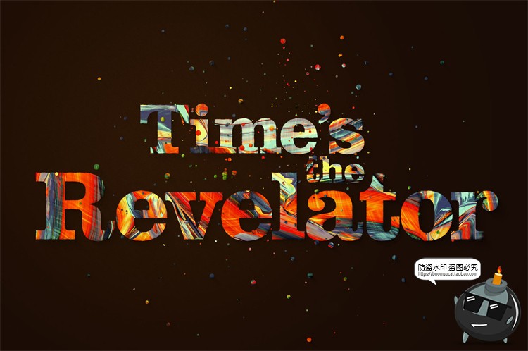 图片[7]-丙烯酸文艺多彩颜料染料文本标题ASL样式字体特效样机PSD模板素材-设计猿