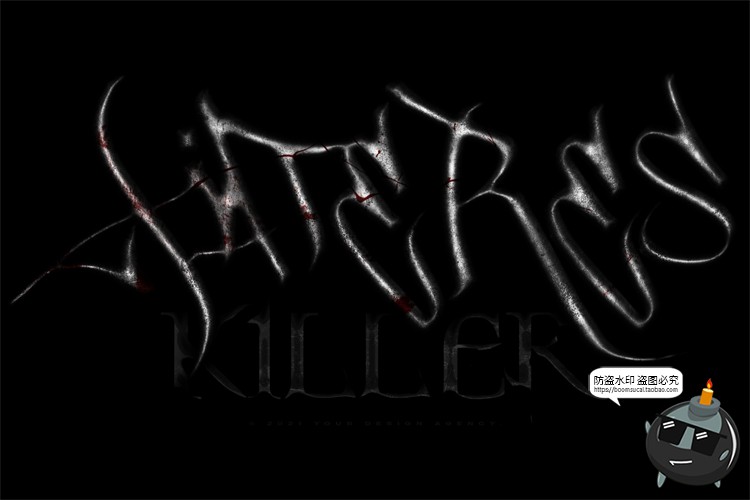 图片[8]-酸性艺术金属镀铬文字机能赛博效果字体特效样机PSD模板PS素材-设计猿