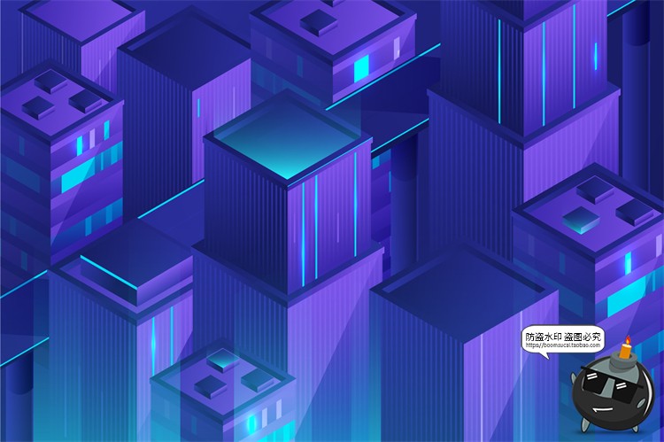 图片[48]-赛博朋克复古蒸汽波网格霓虹科技科幻未来城市街道AI矢量插画素材-设计猿