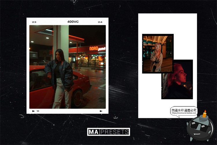 图片[1]-复古电影胶片边框老照片胶卷相机效果叠加PNG免抠后期合成素材-设计猿