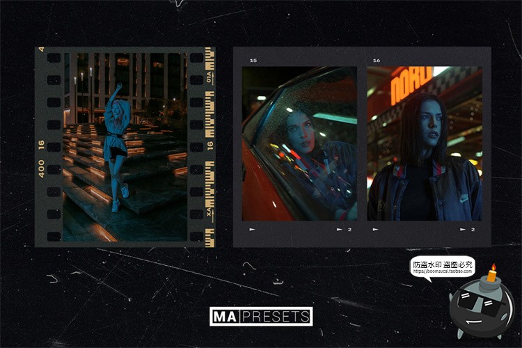 图片[2]-复古电影胶片边框老照片胶卷相机效果叠加PNG免抠后期合成素材-设计猿