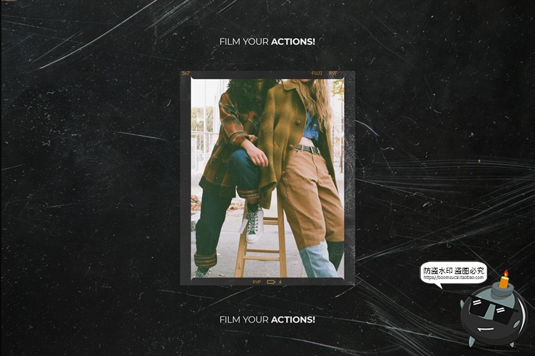 图片[4]-复古文艺胶卷做旧电影相框胶片边框PSD模板样机PNG免抠PS素材-设计猿