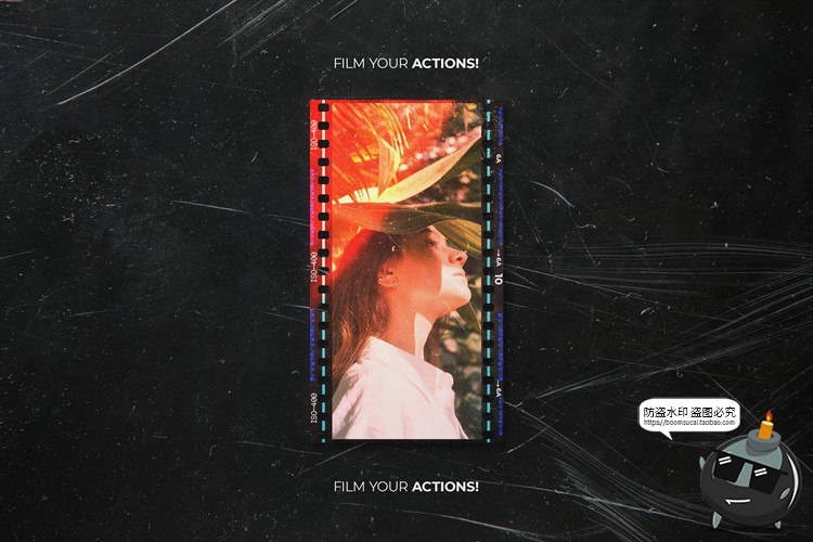 图片[10]-复古文艺胶卷做旧电影相框胶片边框PSD模板样机PNG免抠PS素材-设计猿