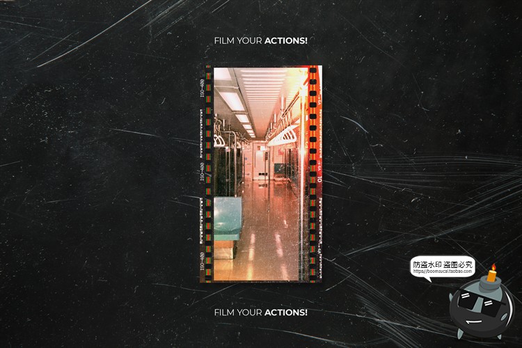 图片[11]-复古文艺胶卷做旧电影相框胶片边框PSD模板样机PNG免抠PS素材-设计猿