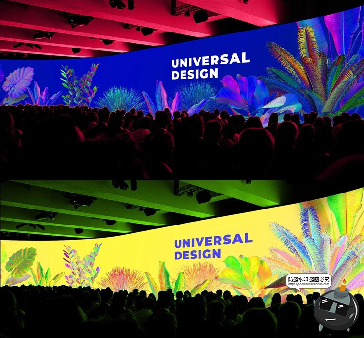 图片[7]-热带霓虹蒸汽波朋克炫彩树叶植物岩石创意抽象PNG免抠图片素材-设计猿