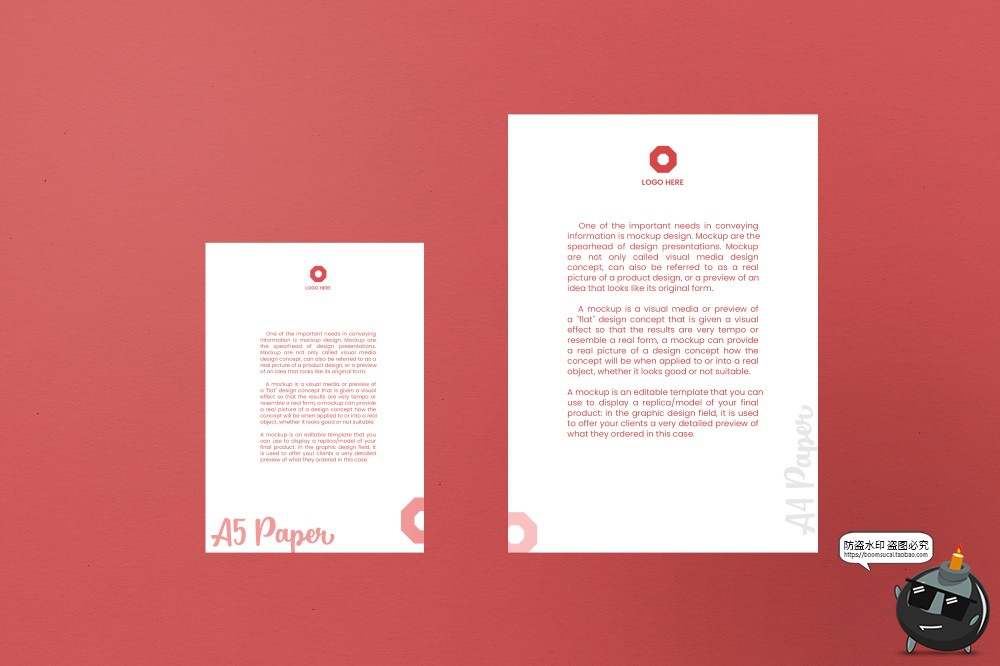 图片[4]-红色系列外套名片枕企业品牌提案VI周边衍生品样机PSD模板PS素材-设计猿