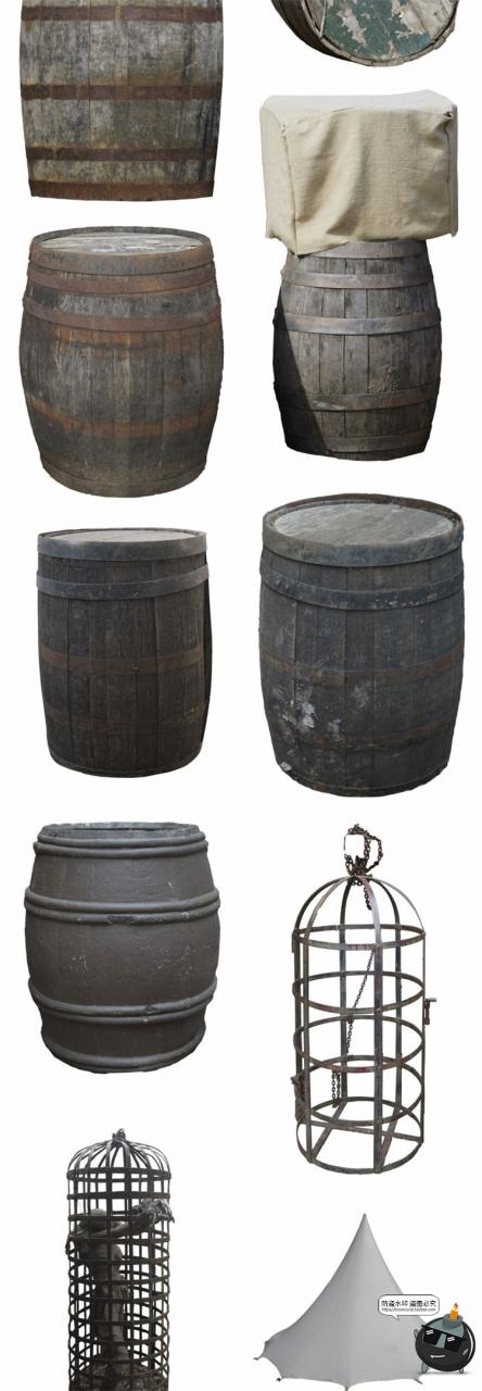 图片[6]-中世纪营地场景帐篷盾牌铁头盔复古装饰元素后期合成PNG免抠素材-设计猿