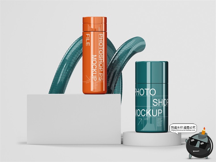 图片[1]-时尚美妆护肤化妆品喷雾瓶产品包装场景展示效果图样机PSD素材-设计猿