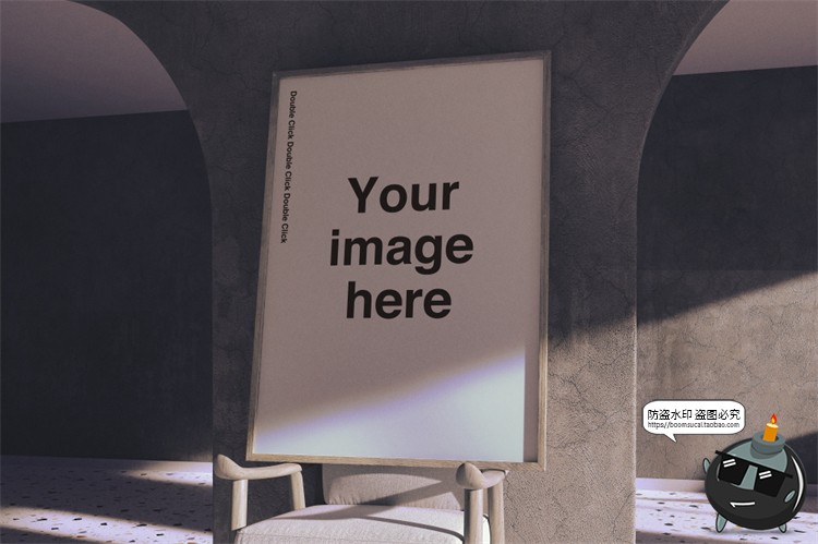 图片[8]-光影文艺弧形拱形画廊展览场景艺术海报贴图样机PSD模板PS素材-设计猿