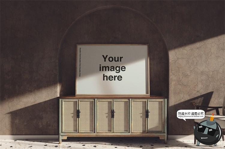 图片[13]-光影文艺弧形拱形画廊展览场景艺术海报贴图样机PSD模板PS素材-设计猿