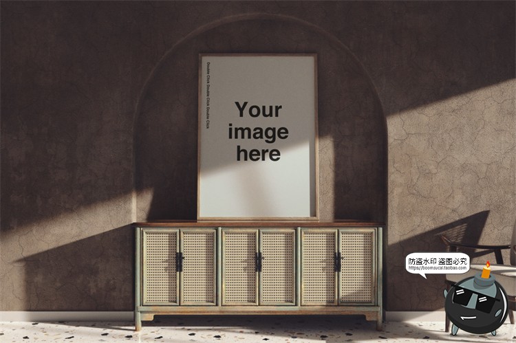 图片[14]-光影文艺弧形拱形画廊展览场景艺术海报贴图样机PSD模板PS素材-设计猿