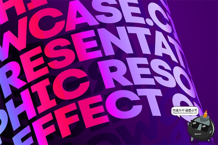 图片[2]-潮流圆柱柱形环绕环形字体特效文本mockups样式PSD模板样机PS素材-设计猿