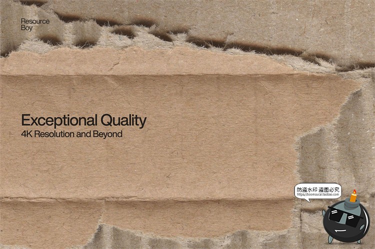 图片[2]-复古牛皮瓦楞纸纸板纸皮撕裂破损PNG背景肌理图片PNG免抠图素材-设计猿